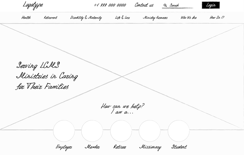 Insurance UX Website Design Case Study - Testing Before Building - Wireframe